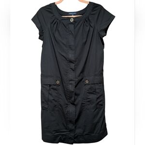 Martin+Osa Active Dress Black Front Pockets Zip Up Size 4